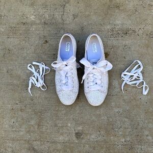 Keds All White 2in Platform Sequence Sneakers